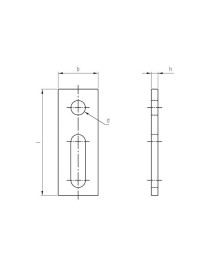 Adpaterblech 9035 11/82mm A2 Edelstahl