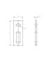 Adpaterblech 9035 11/82mm A2 Edelstahl