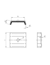 Saddle washers with EPDM seal Type H 9183 17° 45mm Aluminium stainless steel