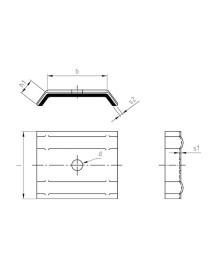 Saddle washers with EPDM seal Type O 9183 15° 45mm Aluminium stainless steel