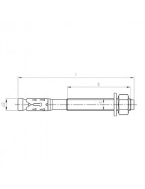 Heavy duty wedge anchor ETA11/0196 10x90 AISI316 stainless steel