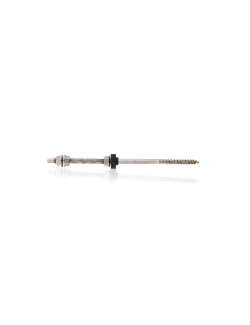 Hanger bolt with DIN6923 and EPDM 12x250mm AISI304 stainless steel