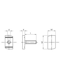 Hammerkopfschraube 9019 Typ 41/41 Teilverzahnung M8x30mm A2 Edelstahl