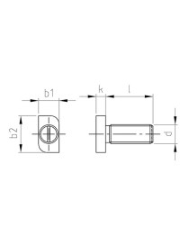Hammer head bolt 9197 type 20/12 M8x25mm AISI304 stainless steel