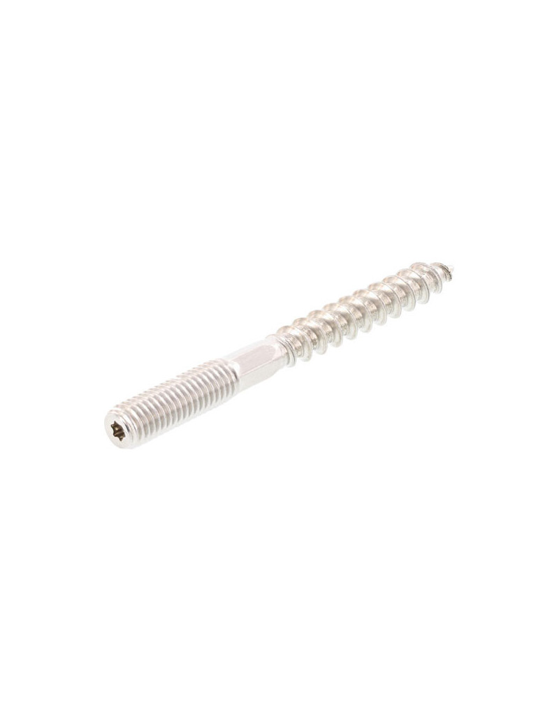 Hanger bolt with six lobe drive 8x60mm AISI304 stainless steel