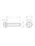 Hexagon head screw fullthread with locking teth M8x12 AISI304 stainless steel