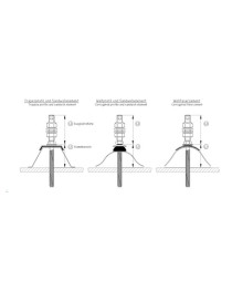 fastener cone point and sealing washer M8x200/50 AISI304 stainless steel
