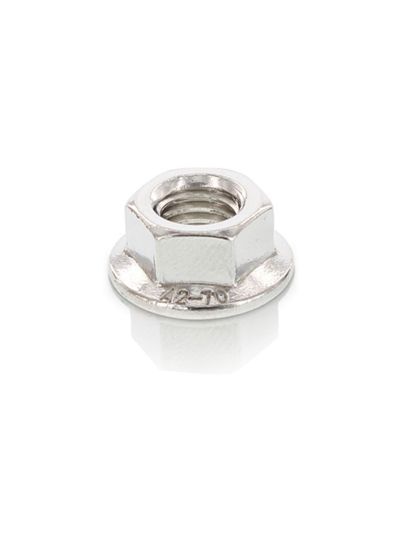 Sechskantmutter mit Flansch und Sperrverzahnung DIN6923 6mm A2 Edelstahl