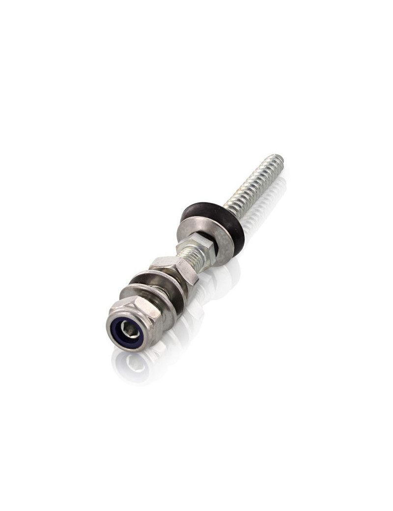 Solar fastener with point and umbrella washer M8,4x80/70 AISI304 stainless steel Solar fastener with point and umbrella washer M8,4x80/70 AISI304 stainless steel