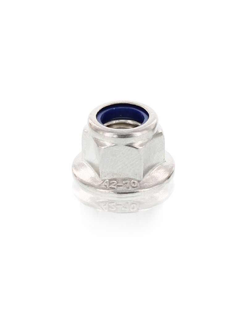 Hexagon self-lock flange nut with serration DIN6926 6mm AISI304 stainless steel