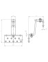 Vario-solar hook, 3 times adjustable, sandblasted bow 5mm AISI304 stainless steel